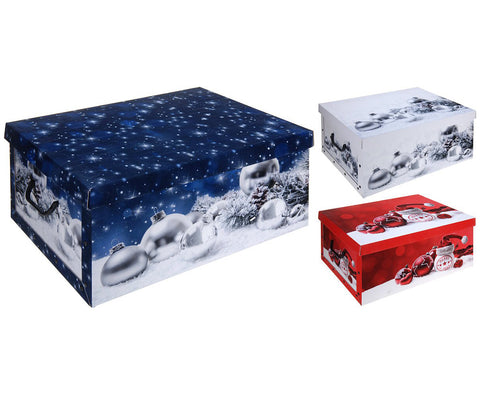 Storage Box for Christmas Decs (Red, White or Blue)