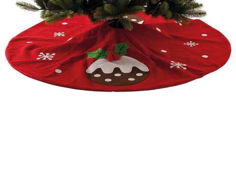 Xmas Pudding Christmas Tree Skirt 140cm