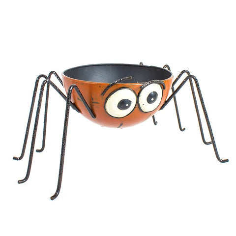 Metal Orange Halloween Spider Leg Bowl
