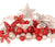 10ft Red and White Classic Christmas Tree Decoration Set from Pines and Needles