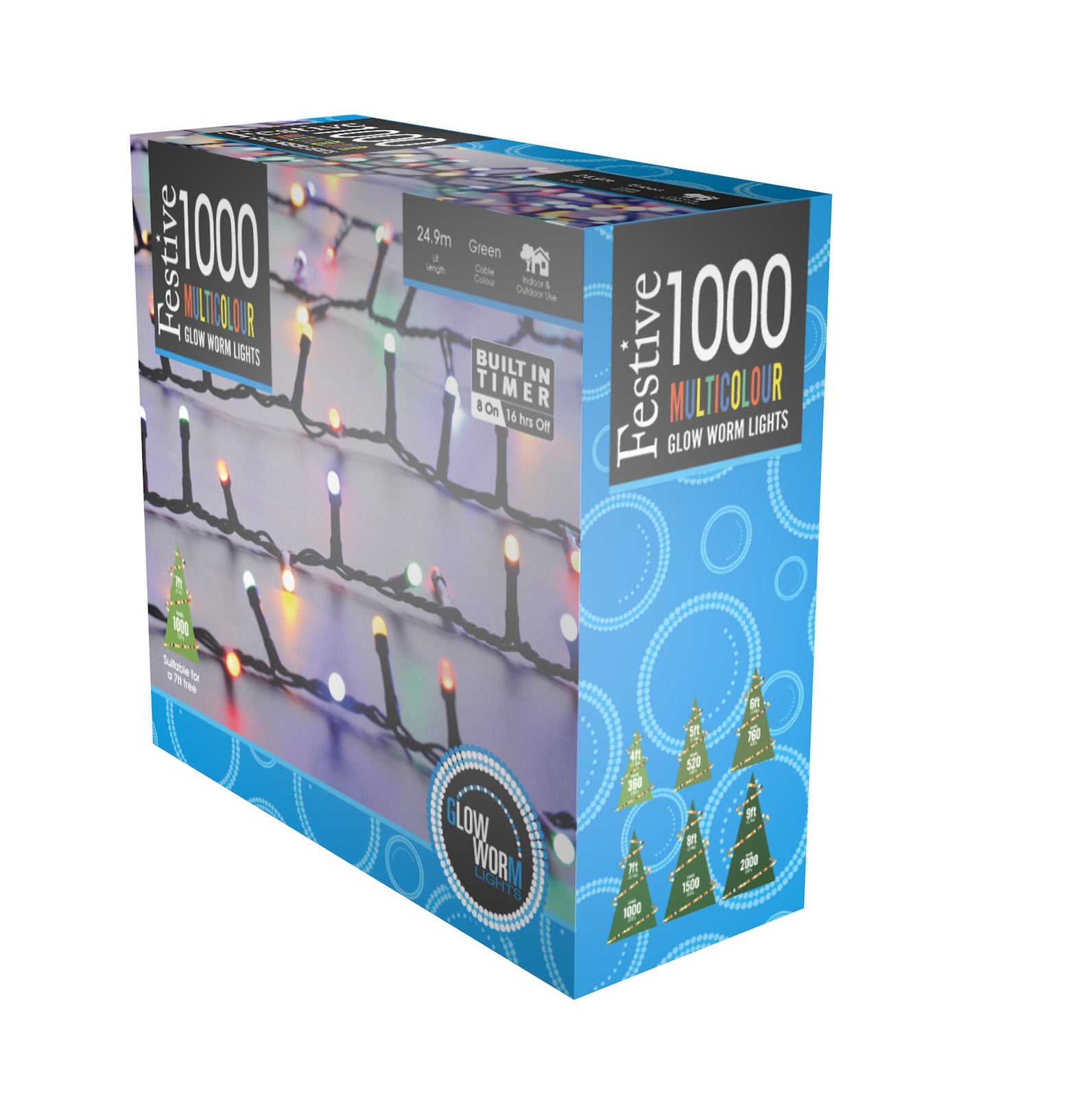 1000 Glow-Worm Multi Lights | Pines and Needles