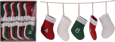 Advent Calendar Garland Socks