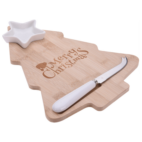 Christmas Tree Cheese Board Set