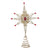 Gisela Graham Gold Star Tree Topper with Beading & Red Jewel