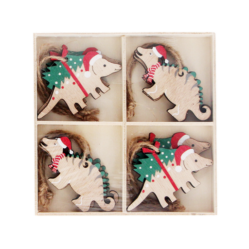 Buy Gisela Graham Wooden Short Dinosaur Decorations from Pines and Needles