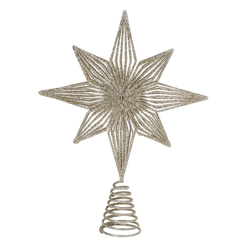 Gold Metal Star Tree Topper | Pines and Needles
