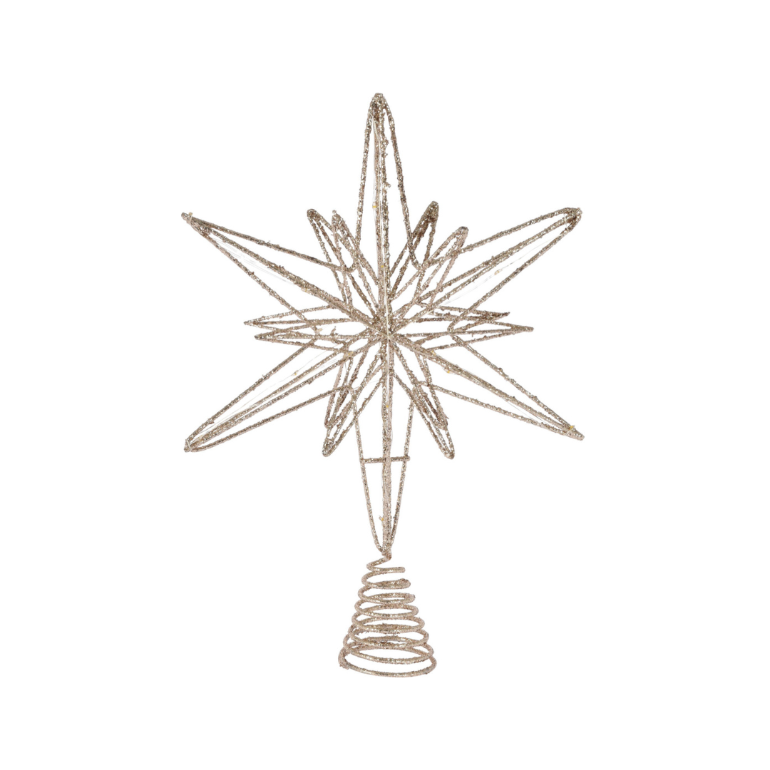 Gold Star LED Tree Topper 33cm