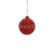 Metal Red Hanging Decoration with Snowflakes