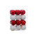 Red and White Stripe Bauble Set