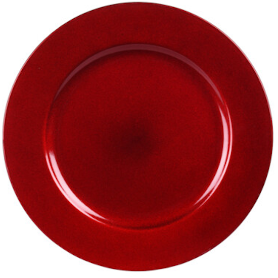 Red Christmas Serving Plate