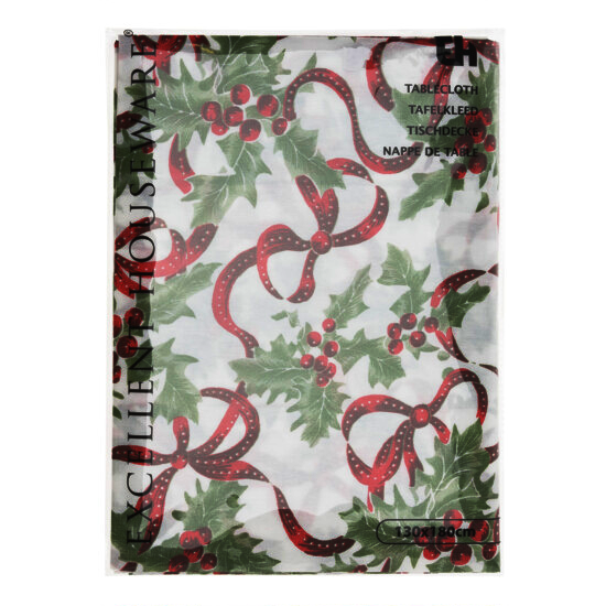 Ribbons and Holly Tablecloth