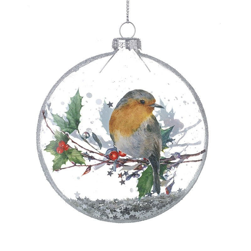 Robin Glass Bauble | Pines and Needles