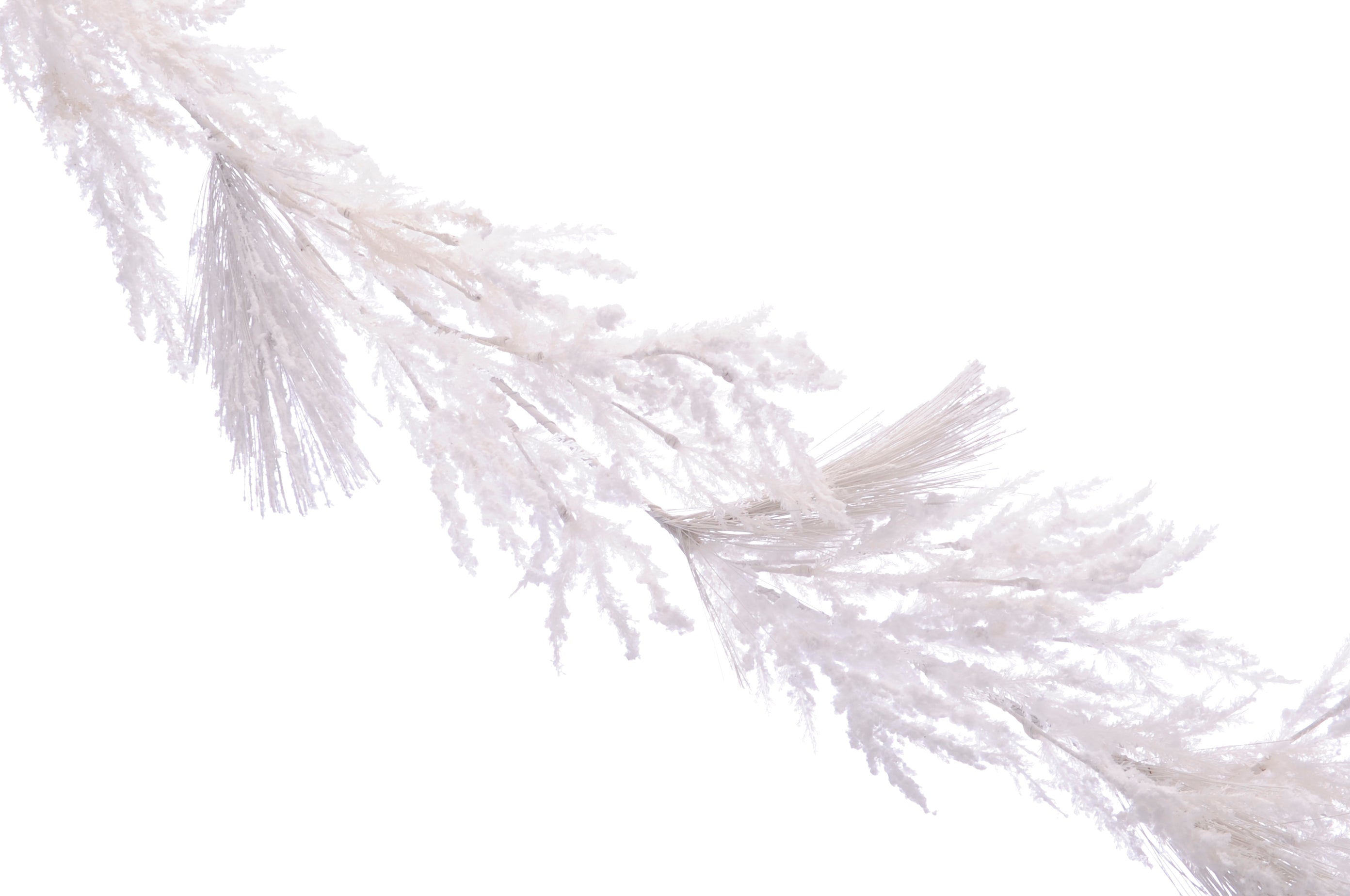 Snowy White Bristle and Foliage Garland