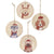 Wooden Christmas Set of Animal Discs Decorations