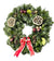 Decorated Real Christmas Wreath, 10 inch, from Pines and Needles