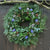 Blue Floral Real Christmas Wreath, 14inch, from Pines and Needles