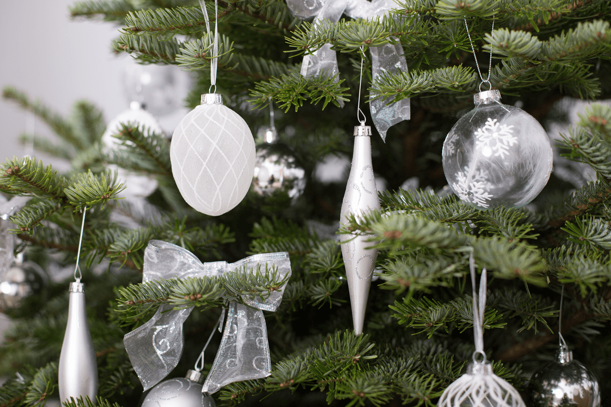 Classic Decorated Real Christmas Trees