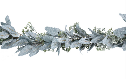 Gisela Frosted Eucalyptus Leaf Garland with Mini Berries
