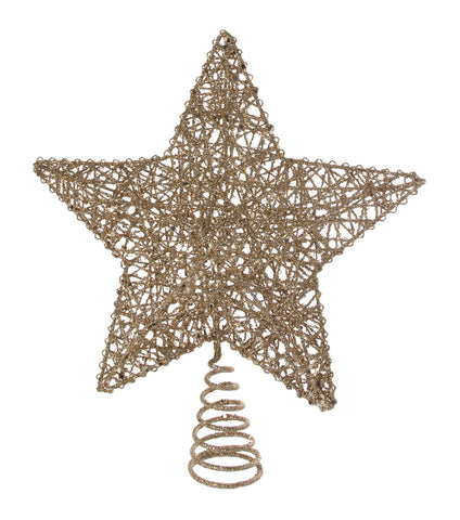 Gold Metal Wire Christmas Tree Top Star