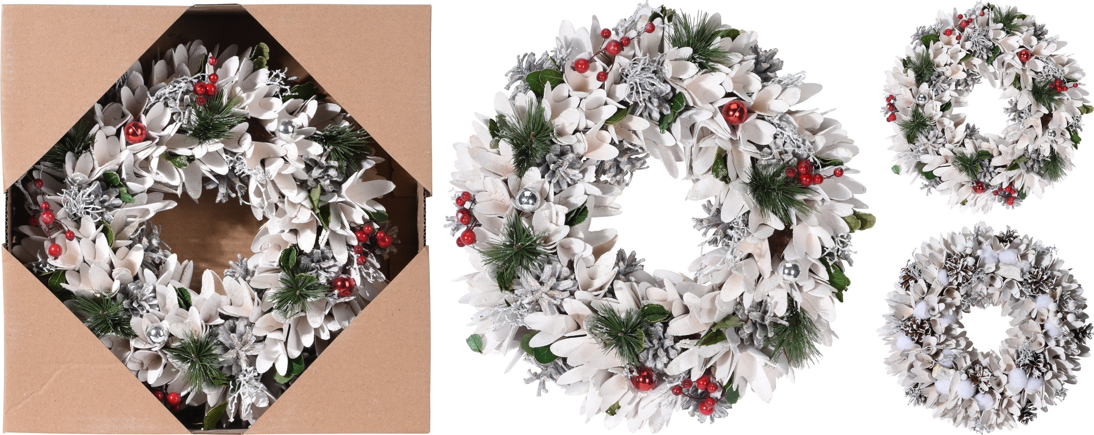 Promotional Snowy Wreath from Pines and Needles