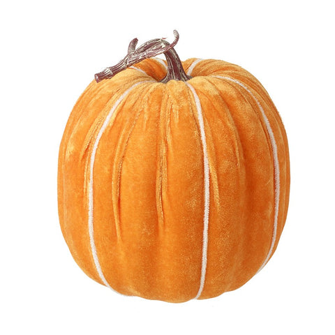 Velvet Orange Classic Halloween Pumpkin