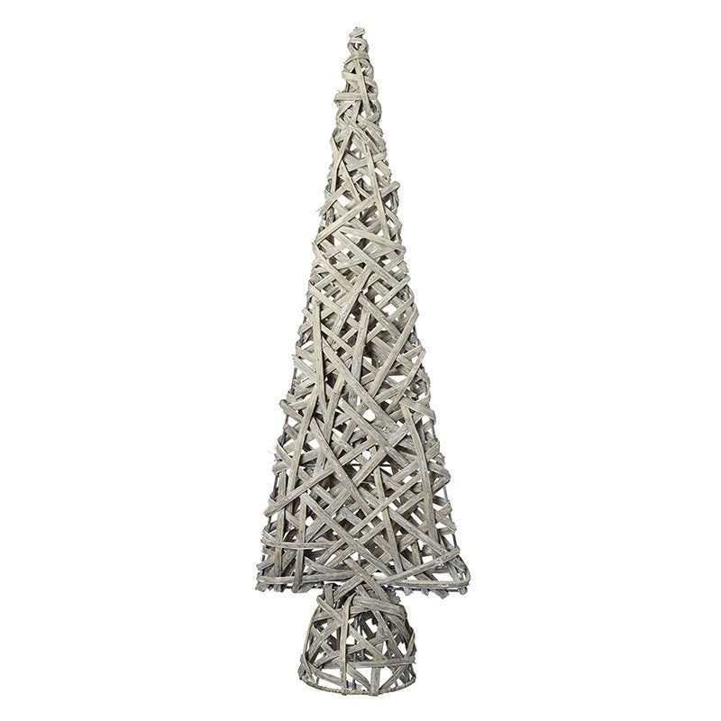 Cream Basket Cone Christmas Tree, 163cm