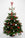Festive Decorated Christmas Tree in Red and White