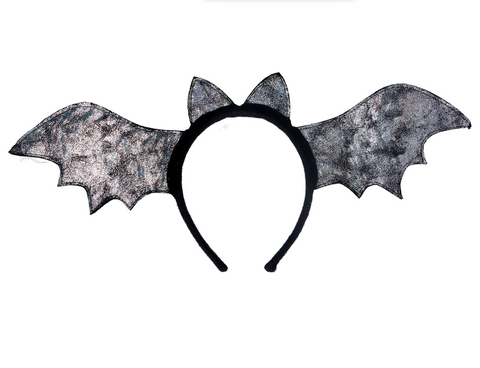 Gisela Graham Black and Silver Bat Wings Hairband