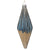 Gisela Graham Blue and Gold Ribbed Glass Teardrop