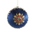 Gisela Graham Blue Fabric Bauble with Jewels