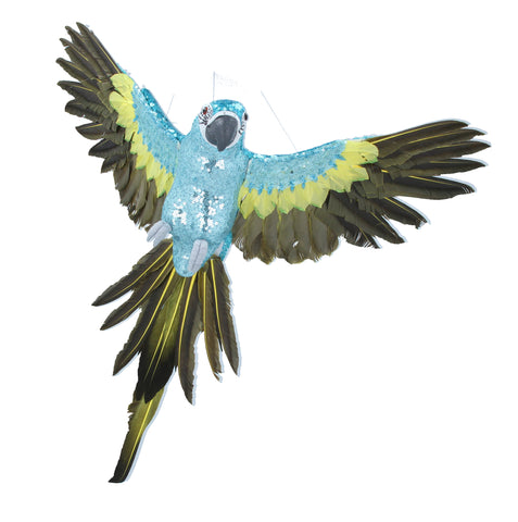 Gisela Graham Blue Sequin Flying Parrot
