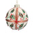 Gisela Graham White Glass Bauble with Holly