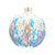 Gisela Graham Clear Glass Bauble with Blue Gold Seaweed