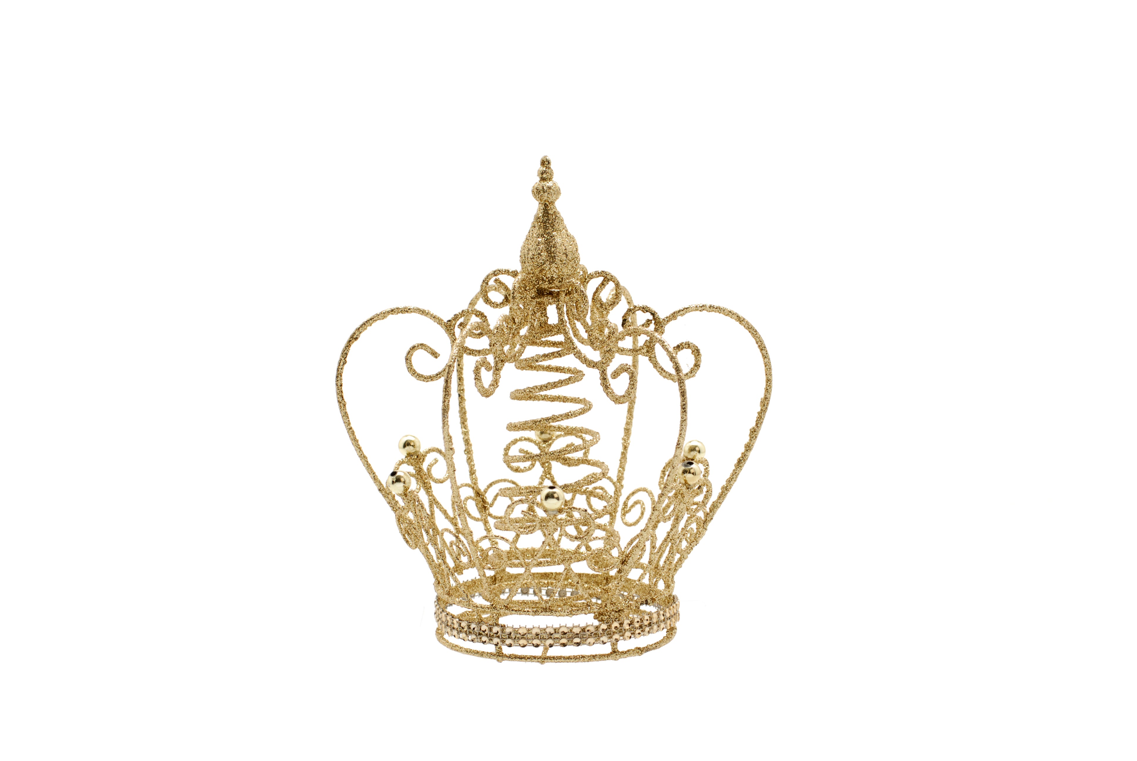 Gold Glitter Crown Christmas Tree Topper
