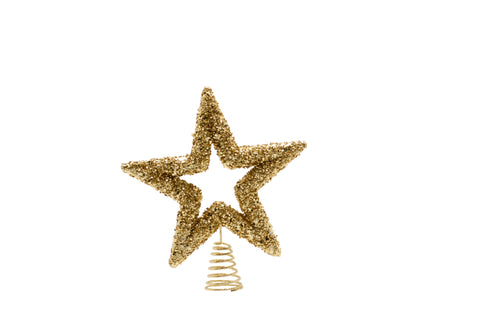 Gold Glitter Cut Out Star Tree Topper
