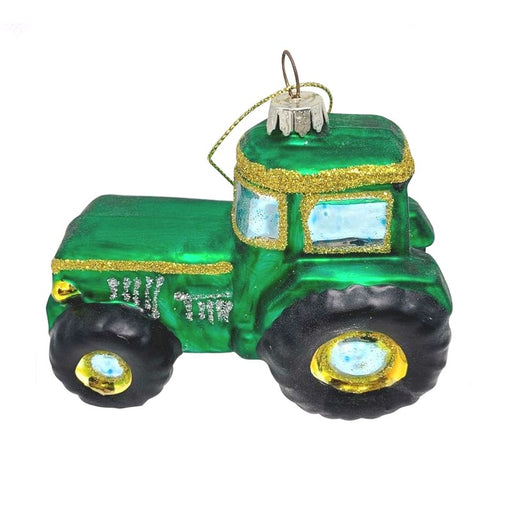 Buy Green Tractor Glass Hanging Decoration from Pines and Needles