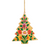 Kashmiri Gold Christmas Tree Wooden Hanging Decoration
