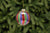 Red, Green, Purple Stripped Glass Bauble