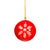 Red Snowflake Paper Mache Bauble