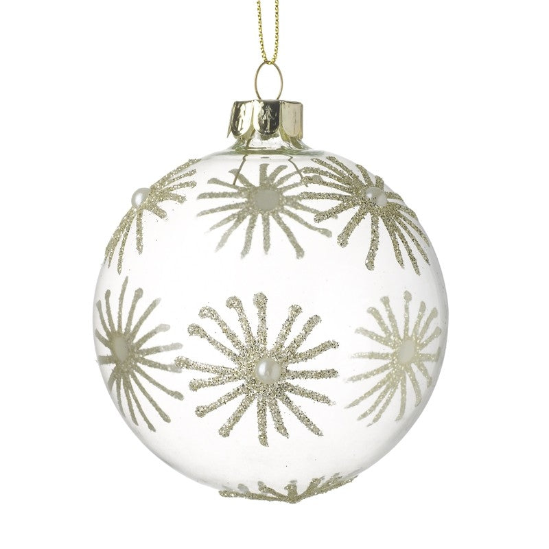 Snowflake Glass Bauble