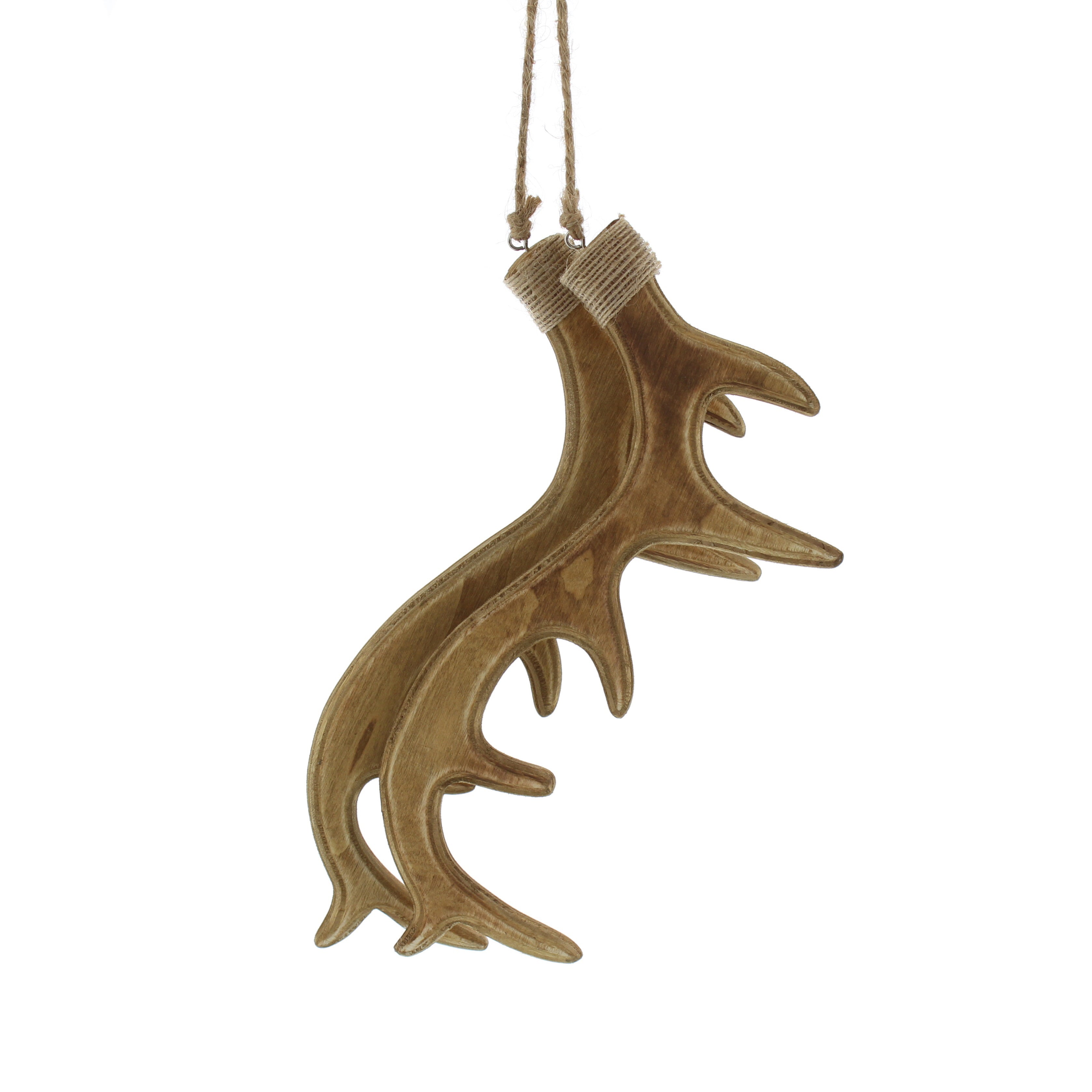 Wooden Antlers Christmas Decoration
